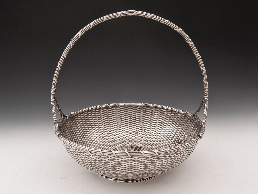 Christofle Silver Weave Basket