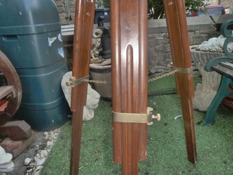Antique Vintage Nautical Full Brass Finish Nautical Double Barrel Telescope on Tripod