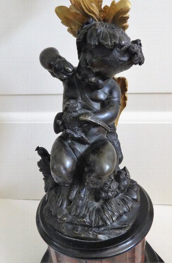Antique Pair of French Bronze & Ormolu Six Light Candelabra c 1880