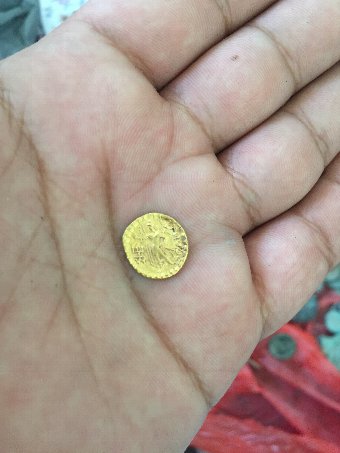 Antique Gold Coin 