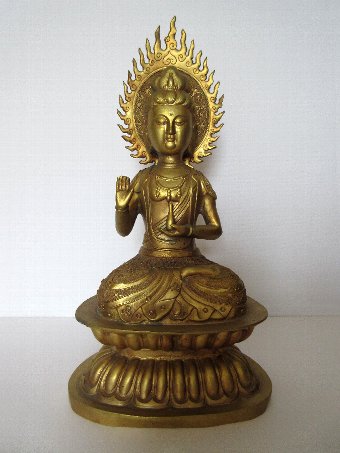 Chinese antique brass Gilt Buddha