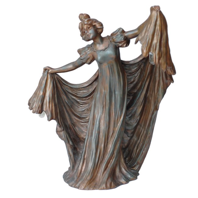 Art Nouveau Lady Figurine Table Lamp