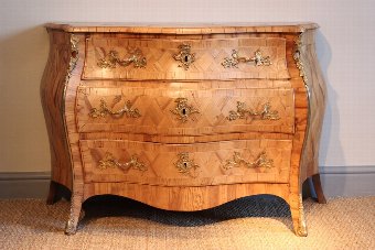 Outstanding 18th Century Swedish Bombe Commode