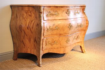 Antique Outstanding 18th Century Swedish Bombe Commode