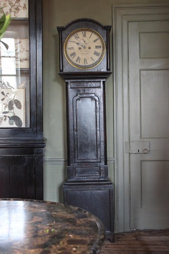 Antique 19th Century Scottish Ebonised Grandfather Clock