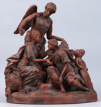 Fine Terracota Allegorical Group by Goldscheider