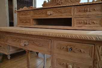 French Fontainebleau beached oak desk