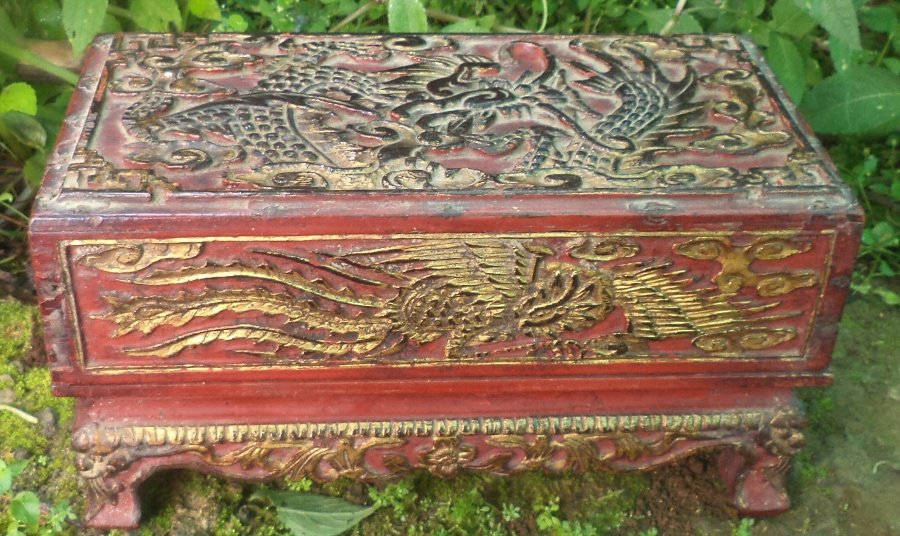 Red and Gold Lacquer Altar Box, Vietnam