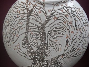 Antique Jean Marais - Ceramic footed lamp 