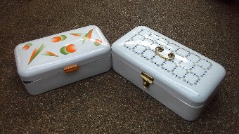 German enamel bread boxes