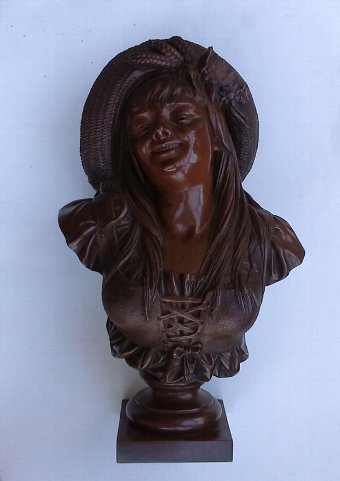 Adophe Maubach - Art Nouveau terracotta bust