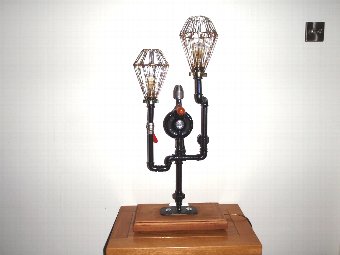 Antique Vintage Retro Steampunk Belly Brace Table Lamp 