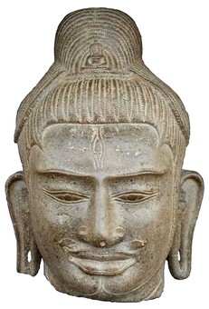 LARGE KHMER HEAD OF LOKESHVARA, BAPHUON, 10TH CENTURY
