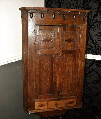 Georgian Oak Corner Cabinet