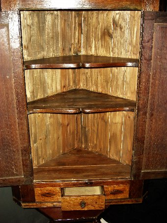Antique Georgian Oak Corner Cabinet