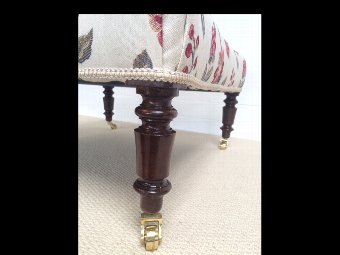 Antique Concaved French Stool