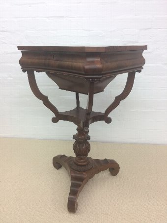 Antique A Victorian Mahogany Work Table 