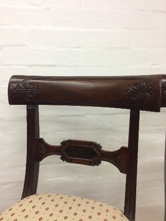 Antique A Pair of Victorian Mahogany Bar Back Chairs 