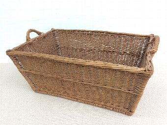 Antique A Large Wicker Basket