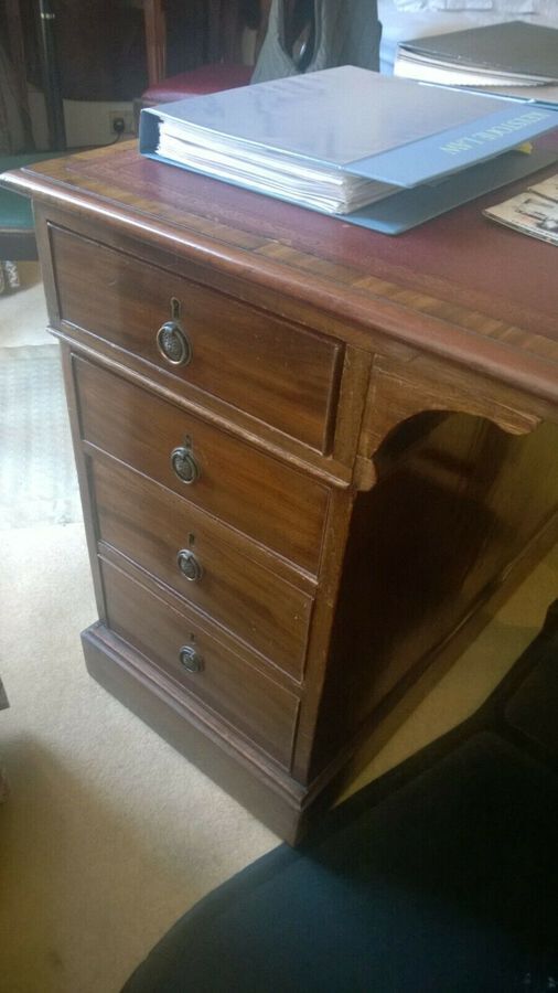 Antique Rare Georgian Mahogany Partner's Desk
