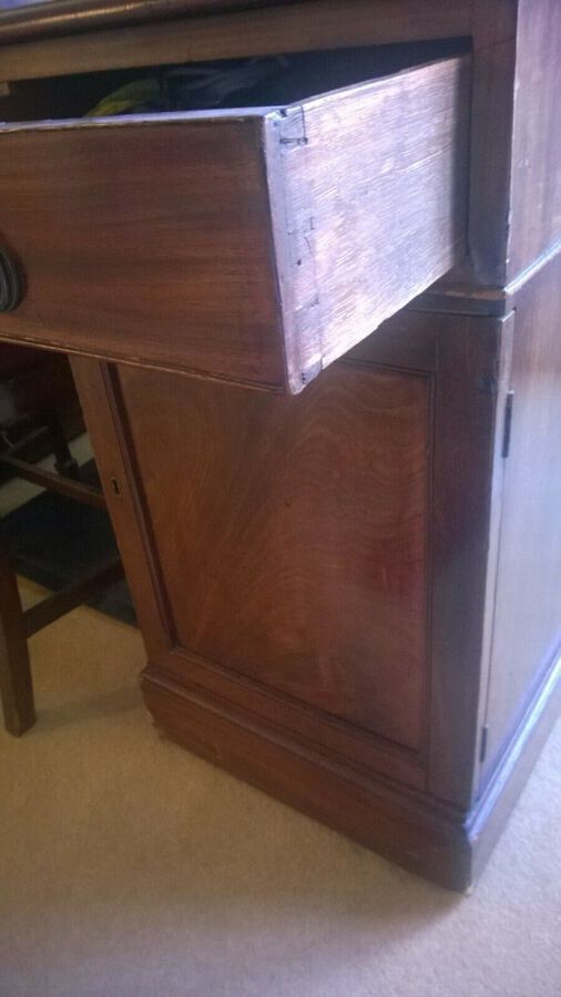 Antique Rare Georgian Mahogany Partner's Desk