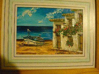 Antique oil painting cyprus