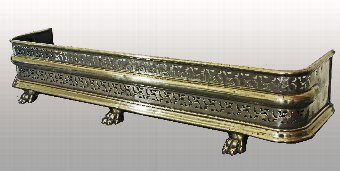 Antique Brass Fire Fender. 48