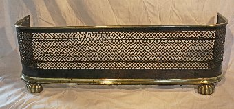 Brass and steel Fire Fender. 35