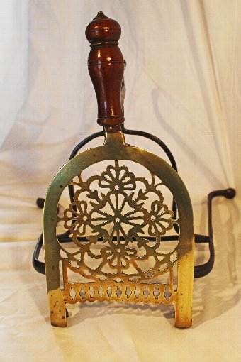 Antique Georgian Brass and Iron Fire side Trivet