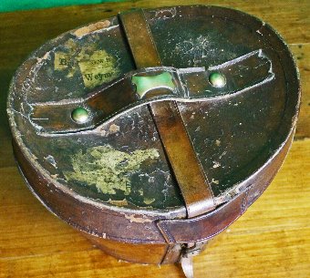 Antique Antique Leather Hat Box