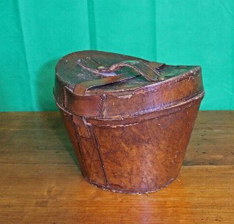 Antique Antique Leather Hat Box