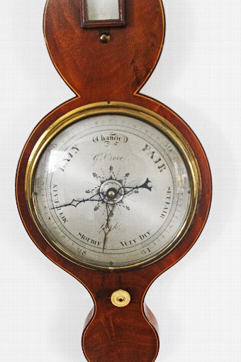 Antique Antique Wheel Barometer - Regency mahogany