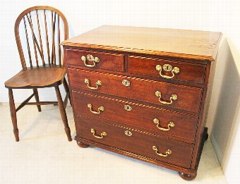 Antique Small Georgian Oak Chest of Drawers