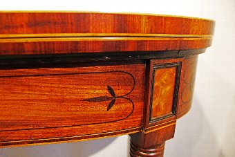 Antique Regency inlaid mahogany card table