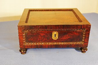 Georgian Rosewood and Mahogany Jewellery Box