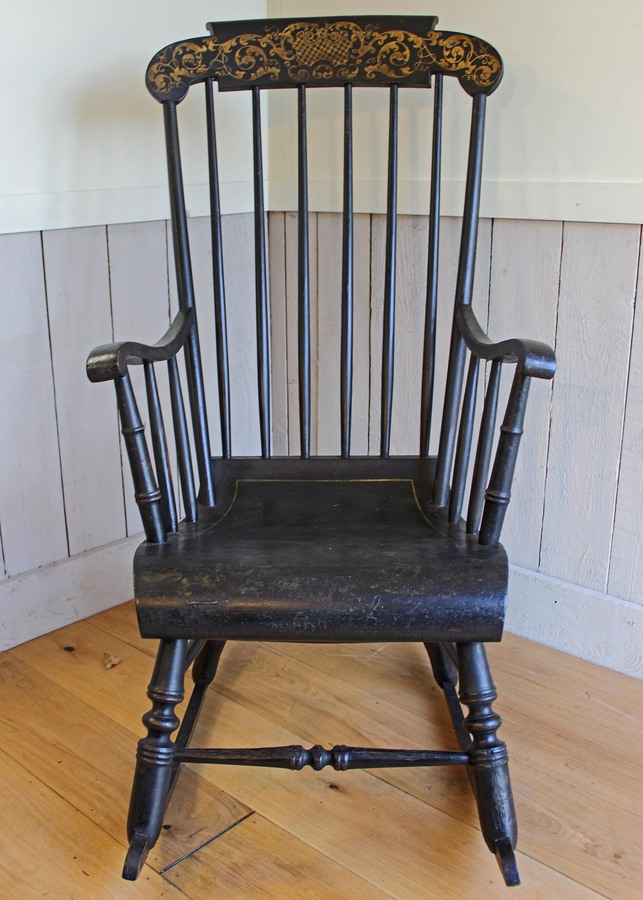 Antique Early American Boston Rocker Rocking Chair. Circa 1840