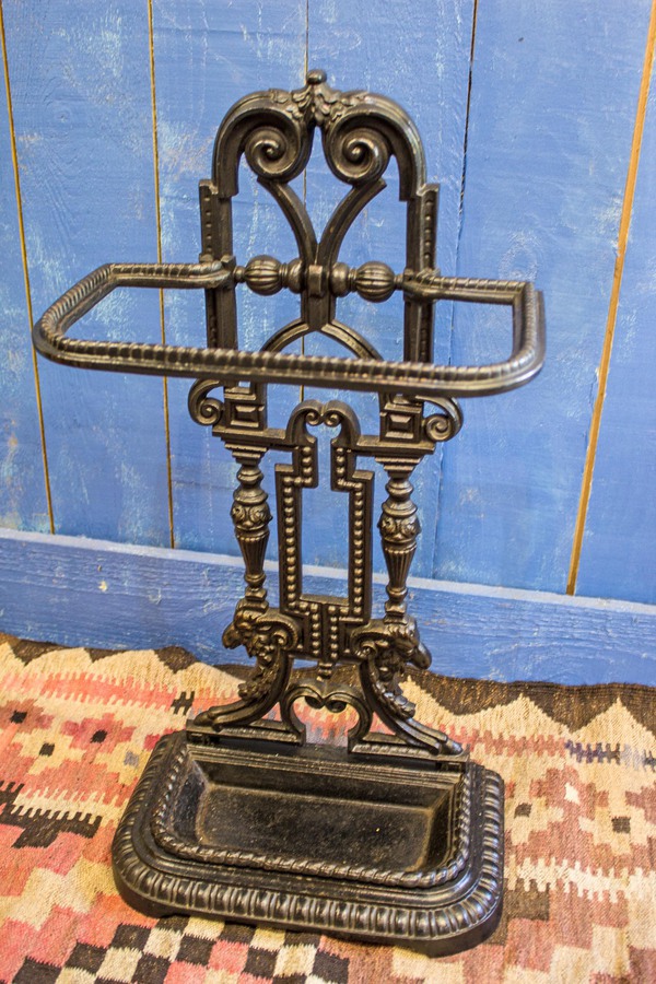 Antique Victorian Cast Iron Umbrella & Stick Stand