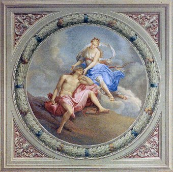 mythological painting - Diana and Endymion