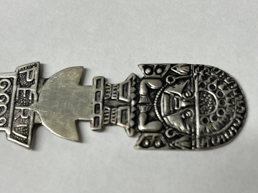 Antique Peruvian Sterling Silver Letter Opener 