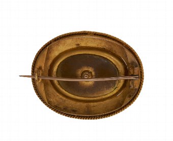 Antique Antique Georgian 15ct Gold Turquoise & Diamond Brooch