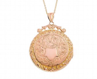 Antique Victorian Round Golden Locket