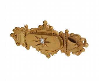 Antique Antique Victorian 18ct Gold Diamond Brooch