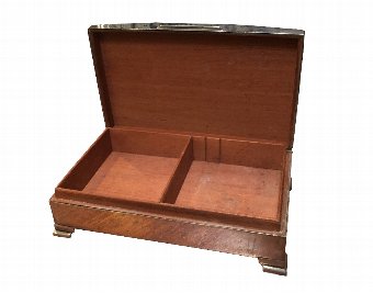 Antique Antique Silver cigarette case box H.BROS 1960 Birmingham