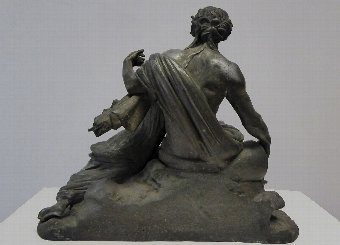 Antique 19th century Neptune & Amphitrite Spelter Figure