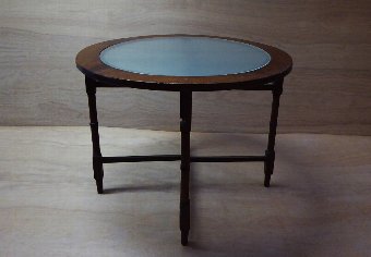 Antique Antique 1940s Glass top coffee or occasional table