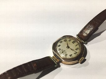 Antique Antique 9ct gold EROS swiss 15 jewel watch