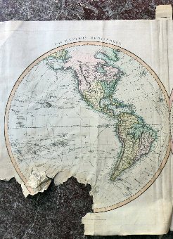 Antique 1801 Cary Map of the World - Eastern and Western Hemisphere