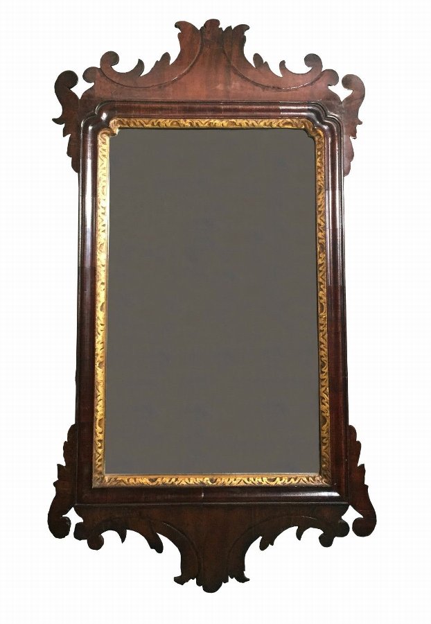 Antique Georgian Mahogany Mirror