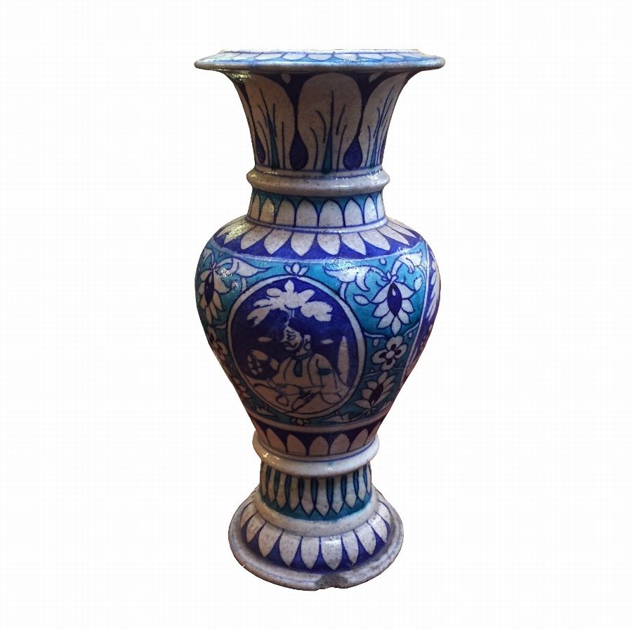 Antique Isnik Maulten blue Vase / Sikh