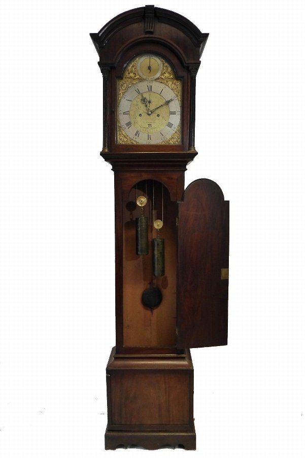 Fine Scottish Antique Georgian Mahogany Grandfather Clock